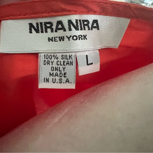 Vintage🖌️ Nira Nira Silk Pant Set L Magenta Orange 3 Pc Art to Wear Made in USA - Picture 7 of 12